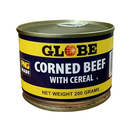 GLOBE CORNED BEEF W/CEREAL-BLUE 48x200g