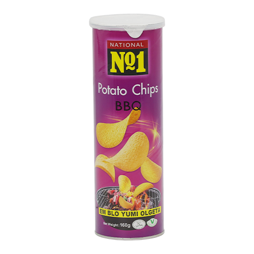 NATIONAL NO1 POTATO CHIPS – BBQ FLAVOUR 24X160g