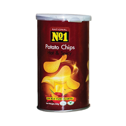 NATIONAL NO1 POTATO CHIPS – HOT & SPICY FLAVOUR 48X60g