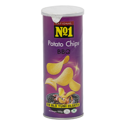 NATIONAL NO1 POTATO CHIPS – BBQ FLAVOUR 24X100g