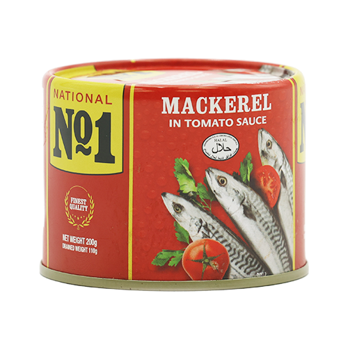 NATIONAL NO1 MACKEREL  IN TOMATO SAUCE 24x200g