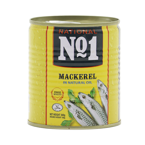NATIONAL NO1 MACKEREL IN NATURAL OIL 24x300g