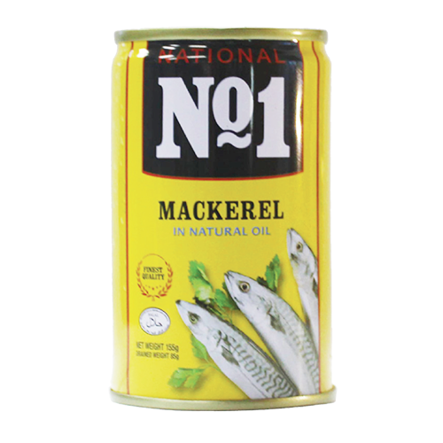 NATIONAL NO1 MACKEREL IN NATURAL OIL 50x155g